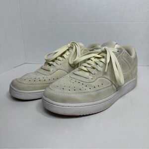 Nike Court Vision Low Beige Suede Shoes Sneakers Women’s Sz 8 M Lace up